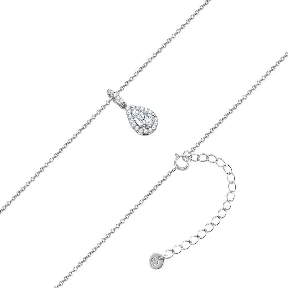 Glanzstücke München  Kette mit Anhänger Sterling Silber Zirkonia weiß 