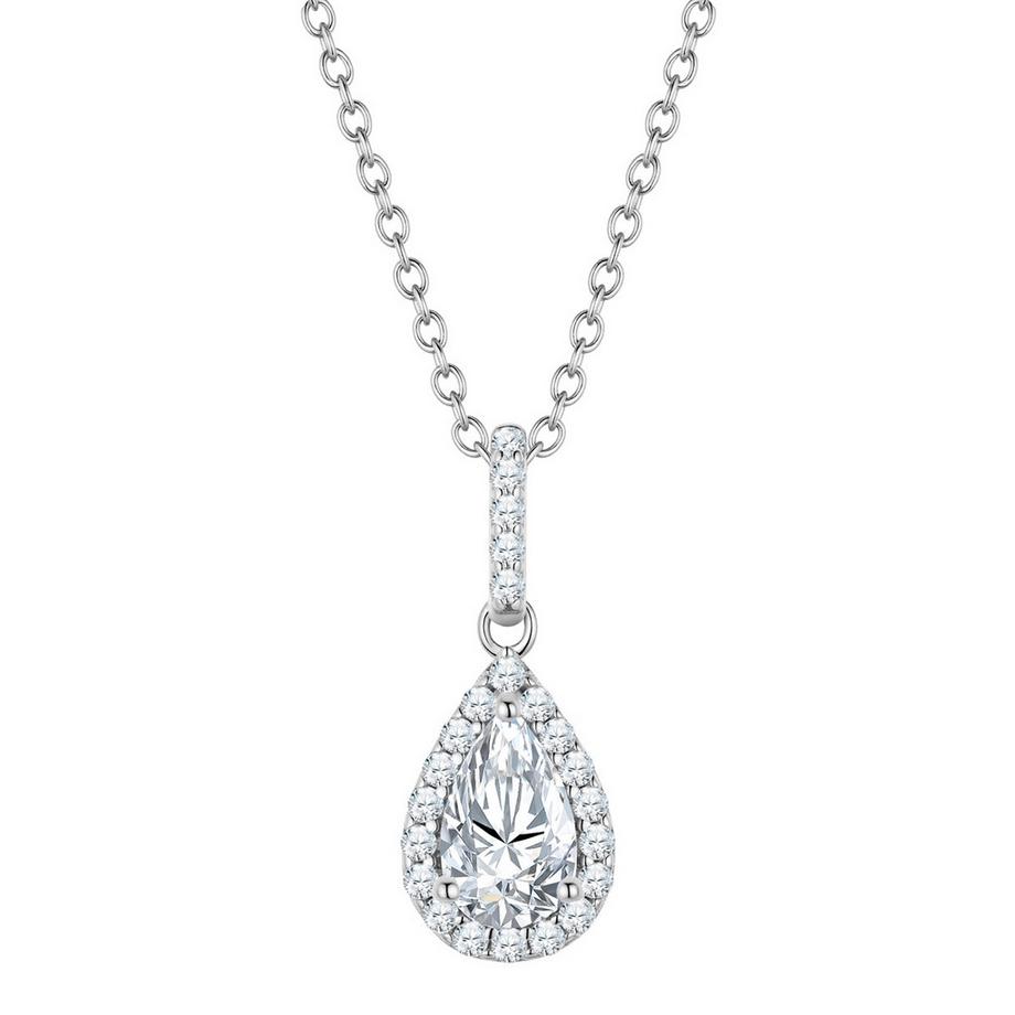 Kette mit Anhänger Sterling Silber Zirkonia weiß