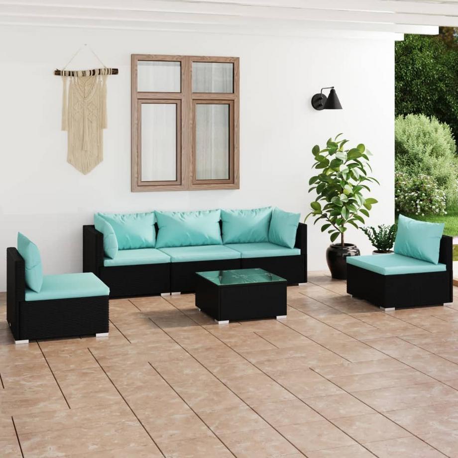 VidaXL Salon de jardin rotin synthétique  