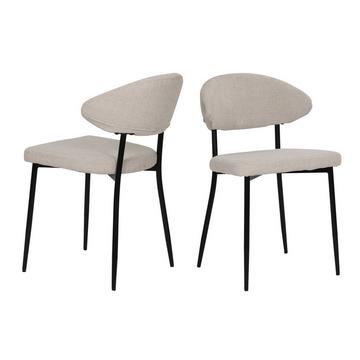 Sedia beige Almond (set di 2)