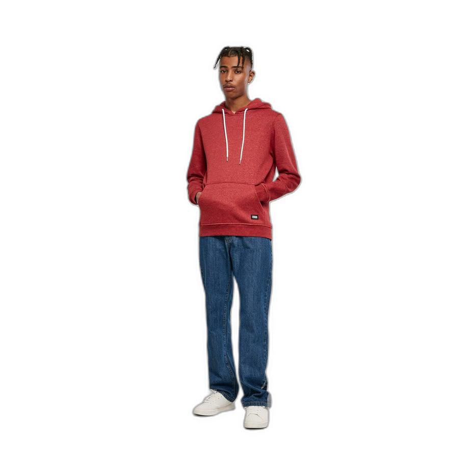 URBAN CLASSICS Basic Melange Kapuzenpullover  