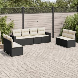 VidaXL set divano da giardino Polirattan  