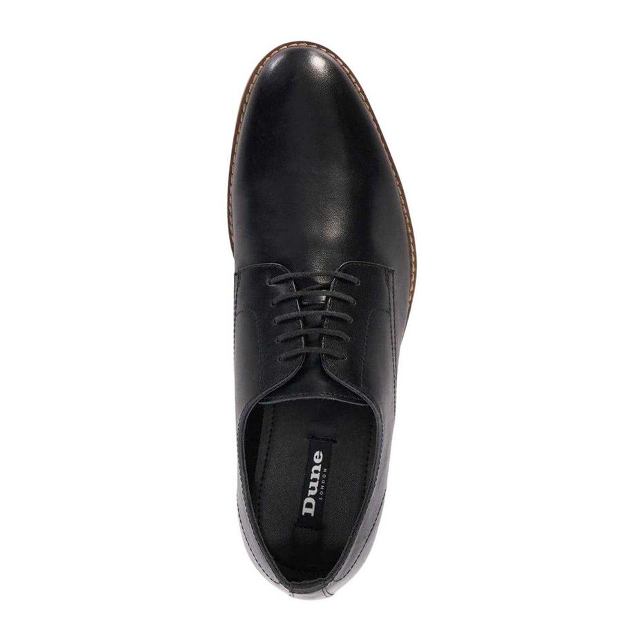 Dune London Derbies Solomon en cuir à lacets avec talon empilé  
