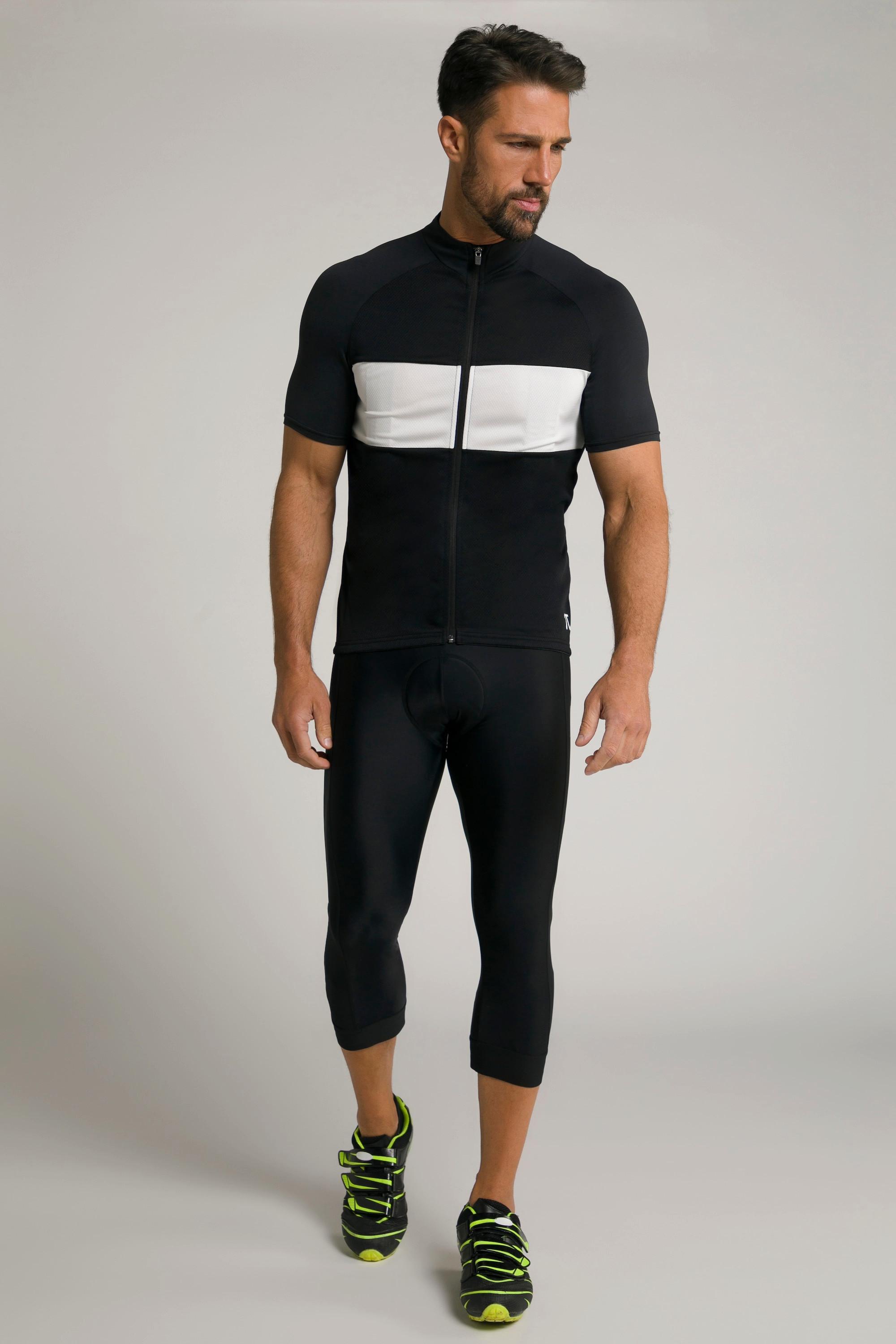 JP1880  Fahrrad 3/4-Trägerhose, Bikewear, Polsterung, eng anliegend 