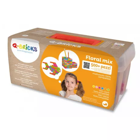 Q-BRICKS  Baustein Box Floral mix 
