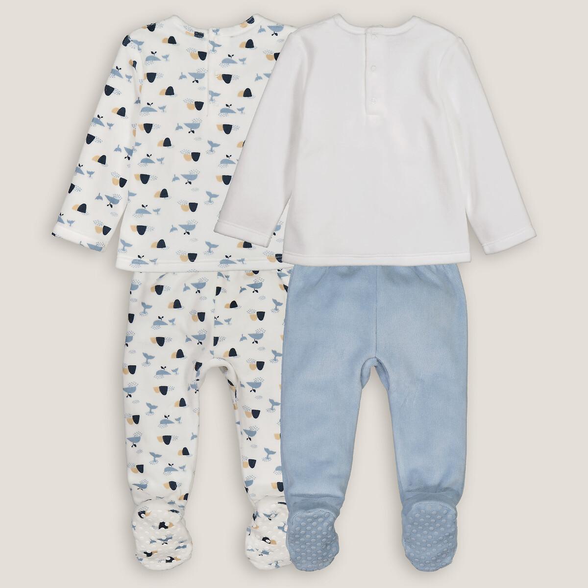 La Redoute Collections  2er-Pack Samt-Pyjamas mit Walmotiven 