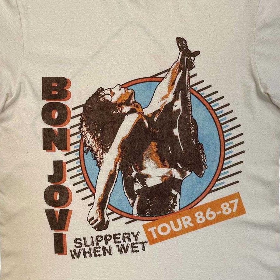 Bon Jovi Slippery When Wet Tour 86-87 T-Shirt  