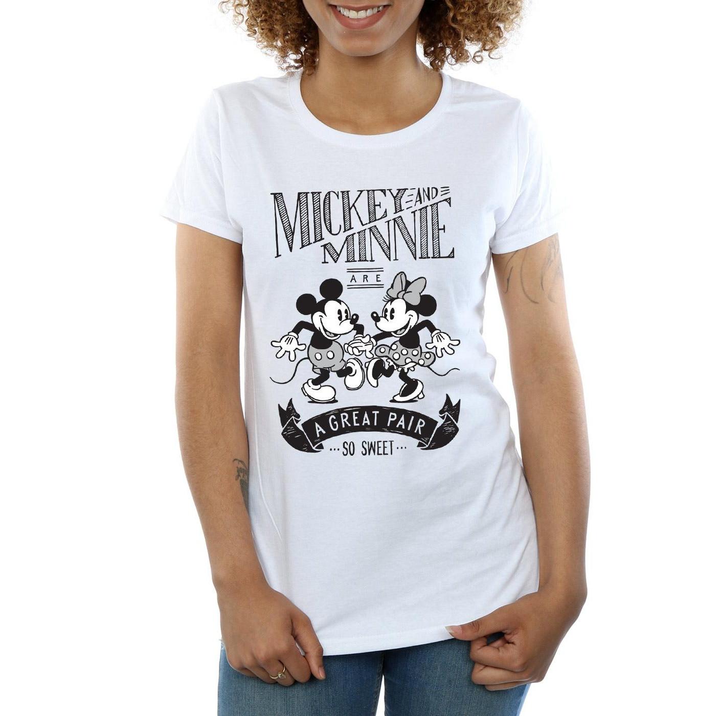 Disney  Mickey And Minnie Mouse Great Pair TShirt 