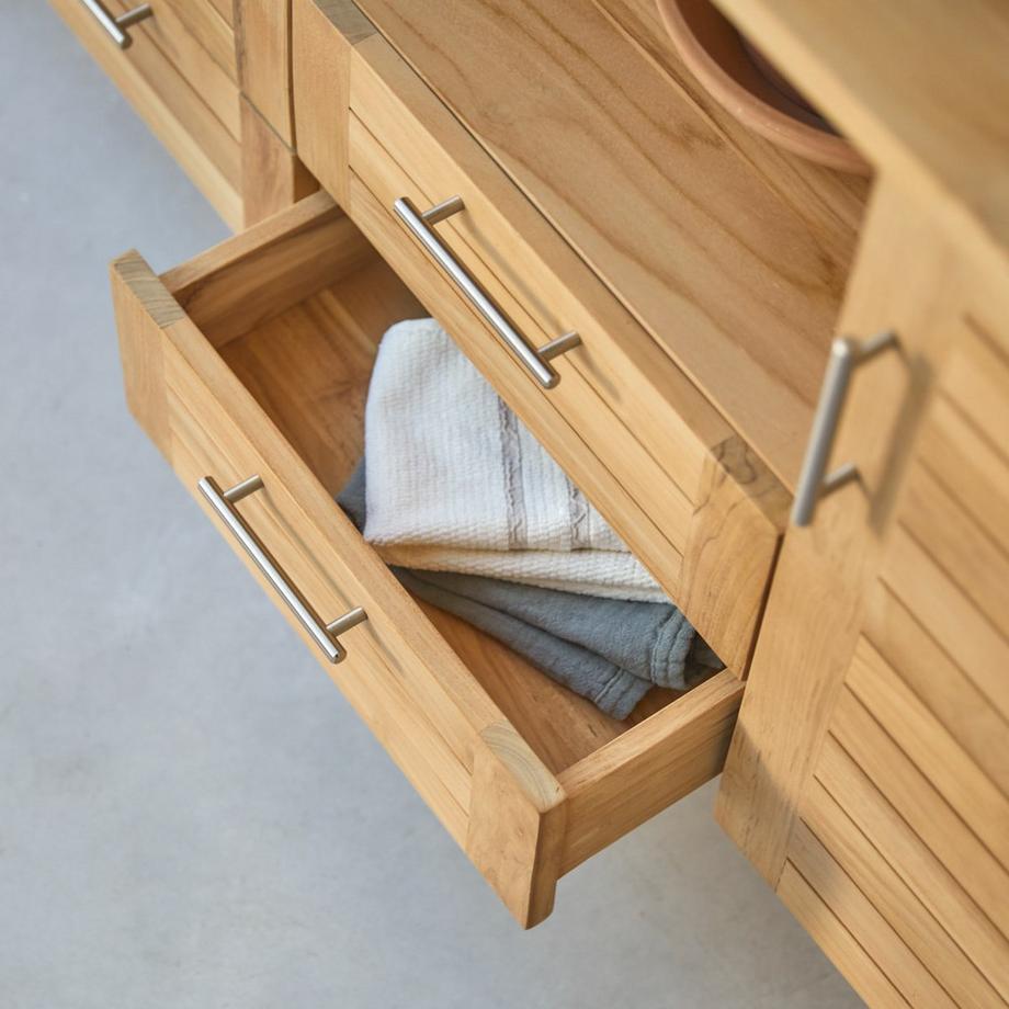 Tikamoon Meuble sous vasque en teck massif 165 cm Soho  