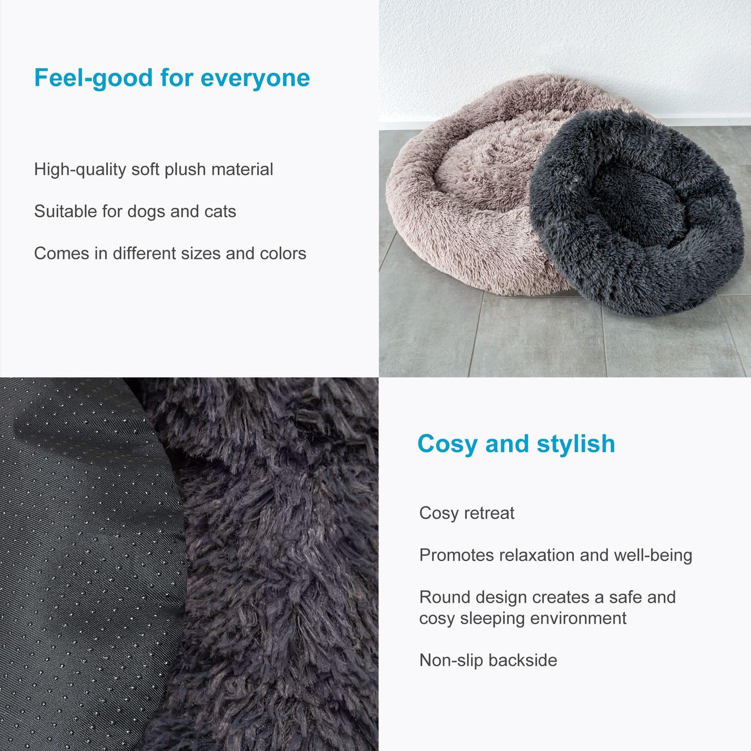 Intirilife  flauschiges Plüsch Haustierbett 