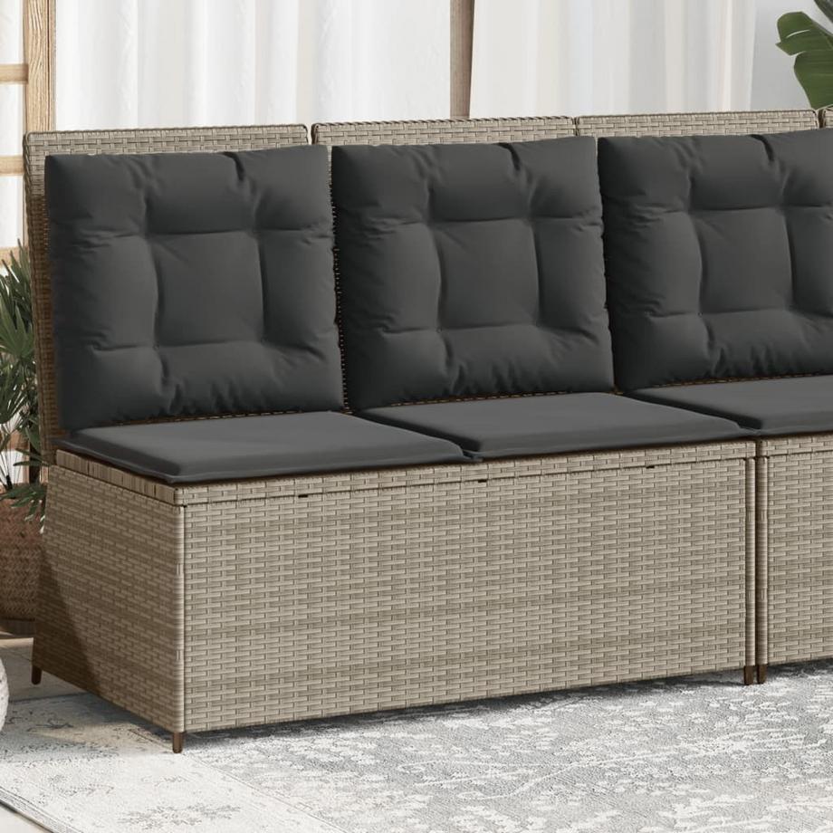 VidaXL Verstellbare gartenbank poly-rattan  