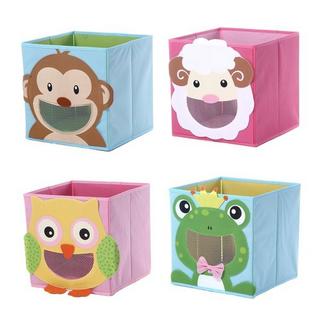 eStore 4x Boîtes de rangement à motifs animaliers  