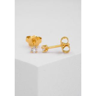 MUAU Schmuck  Ohrstecker Diamant 0.15ct.  Gelbgold 750 