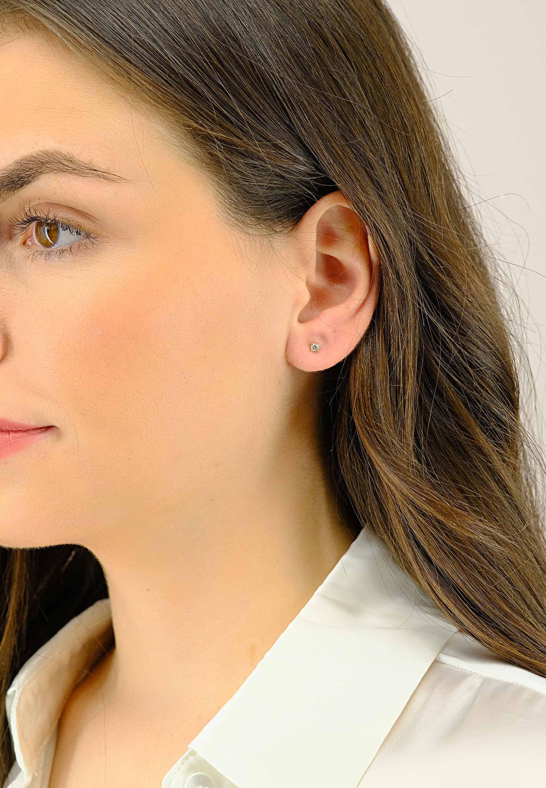 MUAU Schmuck  Ohrstecker Diamant 0.15ct.  Gelbgold 750 