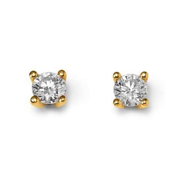 Clous d'oreilles en diamant 0,15ct. or jaune 750