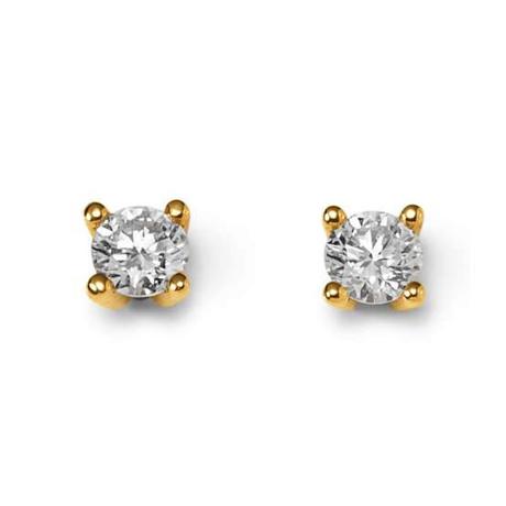 MUAU Schmuck  Clous d'oreilles en diamant 0,15ct. or jaune 750 