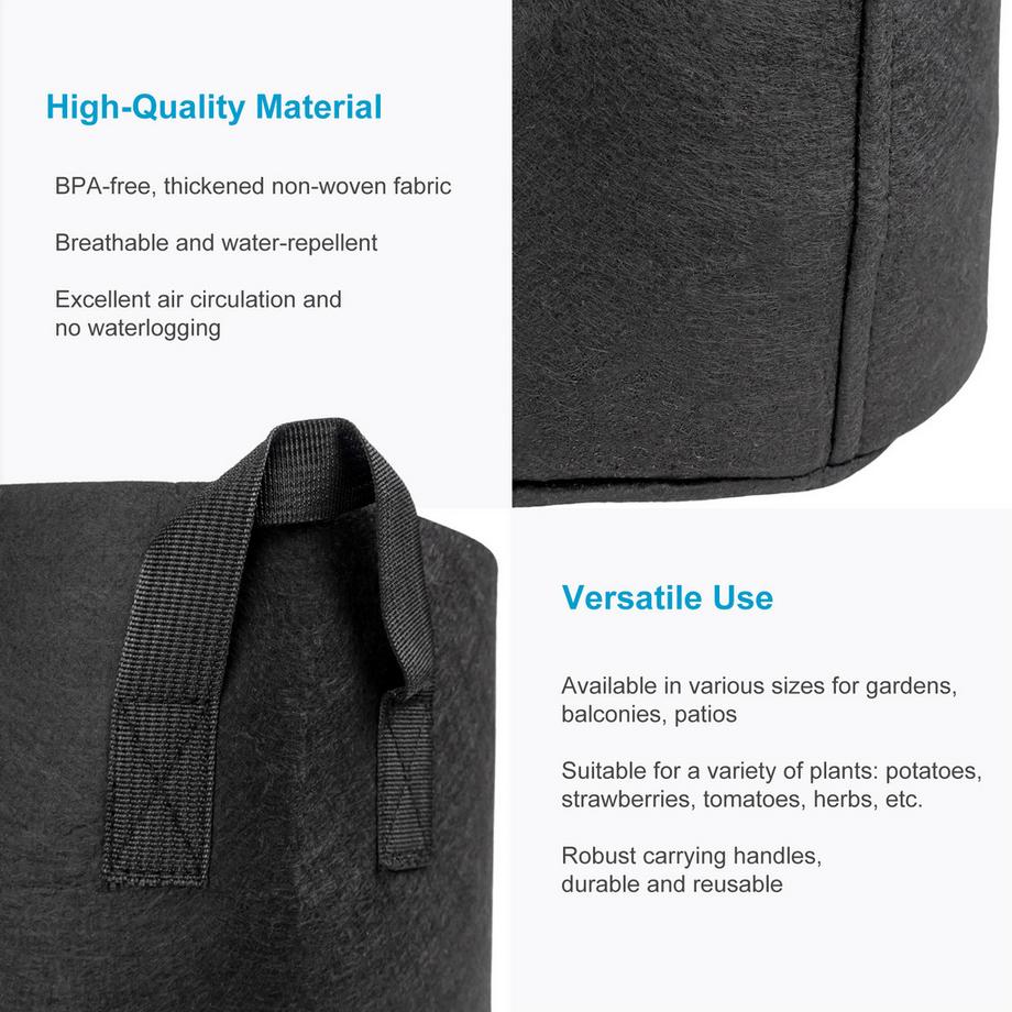 Intirilife Lot de 10 sacs de plantation  