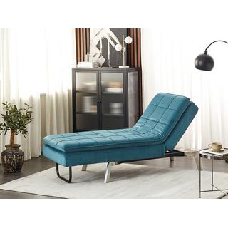 Beliani Chaise longue en Velours Glamour LOIRET  