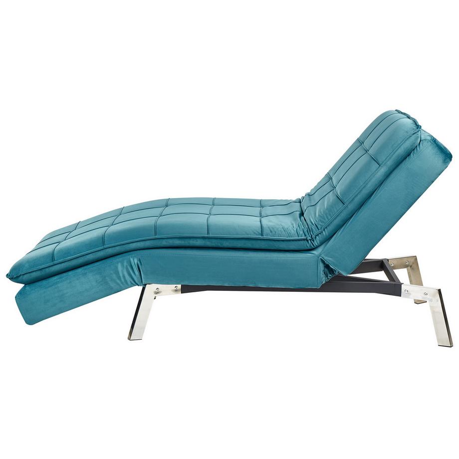 Beliani Chaiselongue aus Samtstoff  LOIRET  