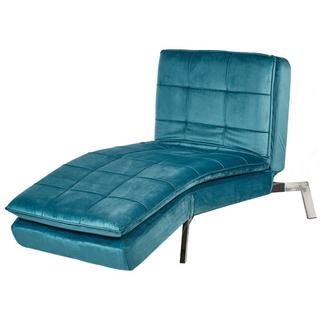 Beliani Chaiselongue aus Samtstoff Glamourös LOIRET  