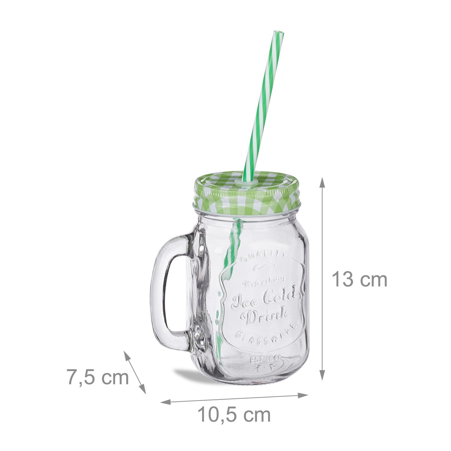 B2X Trinkgläser mit Strohhalm - 8er-Set Trinkgläser mit Strohhalmen – 8er-Set 