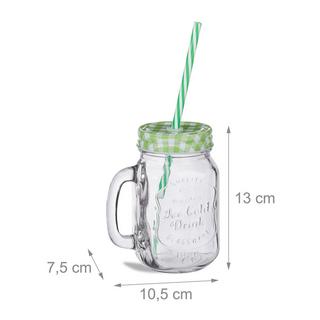 B2X Trinkgläser mit Strohhalm - 8er-Set Trinkgläser mit Strohhalmen – 8er-Set 