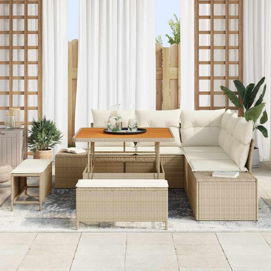 VidaXL Garten-sofa-set poly-rattan  