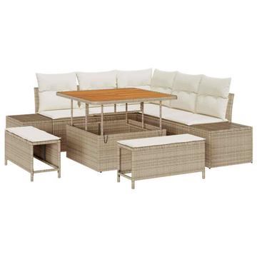 Garten-sofa-set poly-rattan