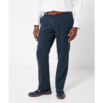 Pantalon habillé bleu marine à chevrons