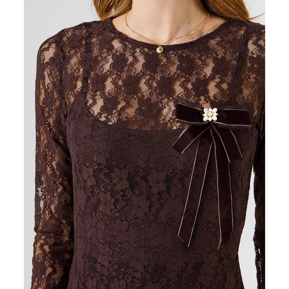 Joe Browns Robe Longue en Dentelle à Manches Longues Bella  