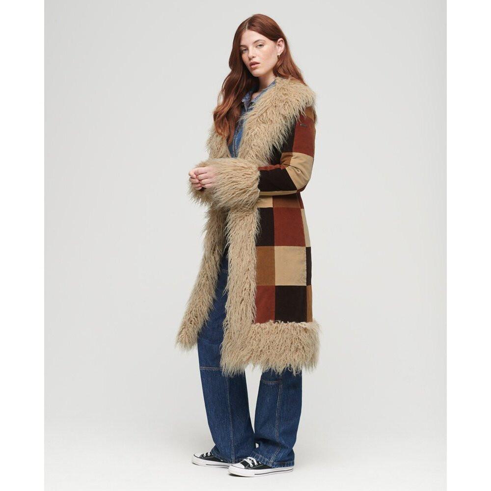 Superdry Afghan Patchwork Manteau Long  