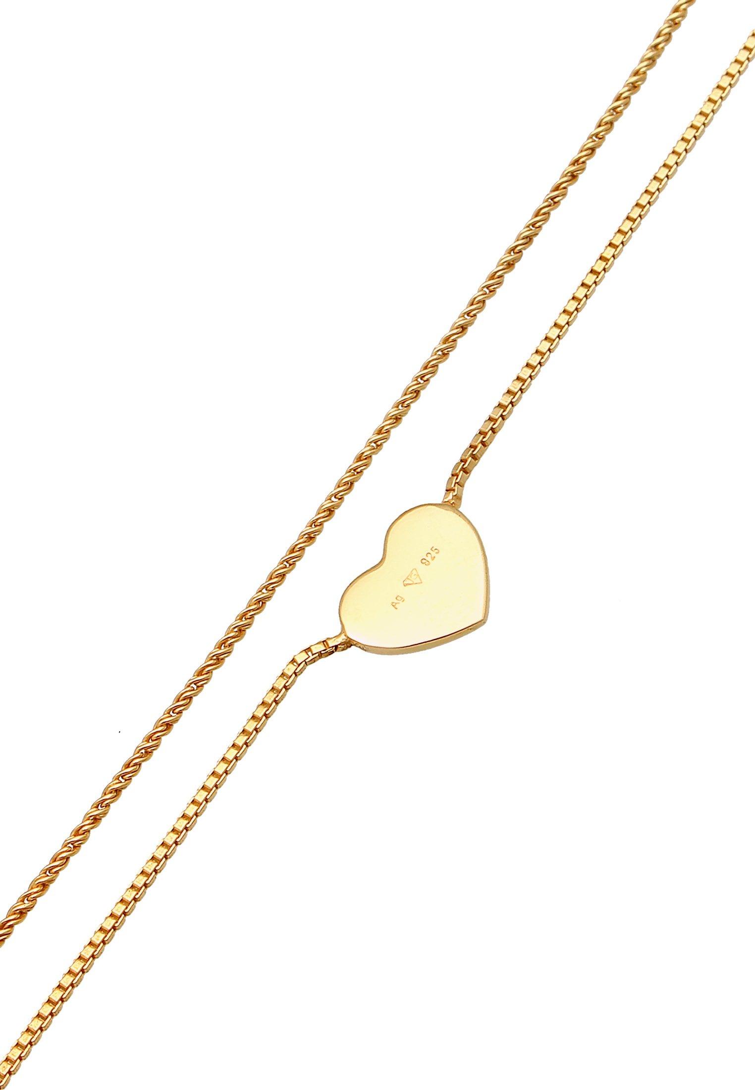 Elli  Collier Femmes Choker Coeur Pendentif Couches Look 