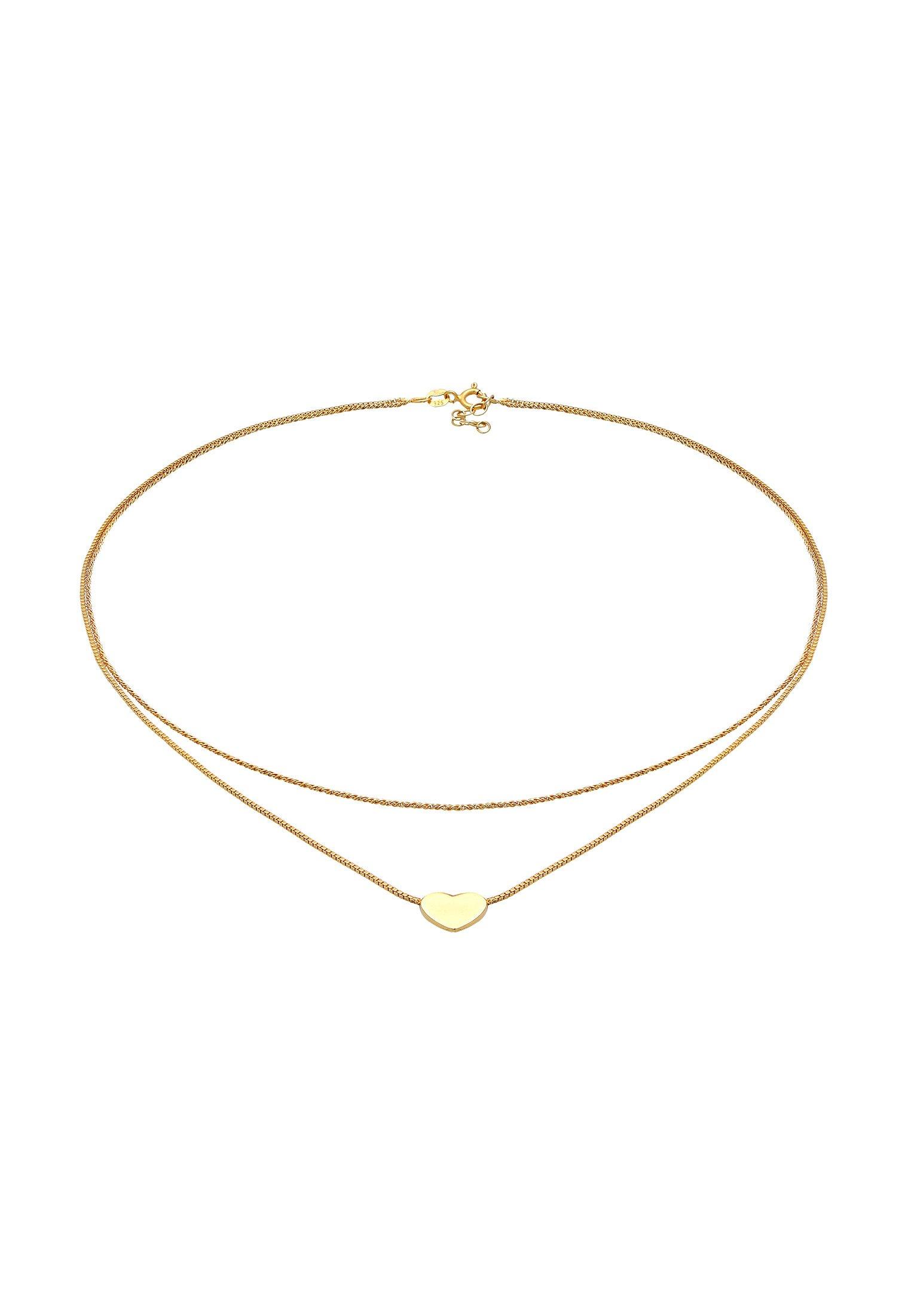 Elli  Collier Femmes Choker Coeur Pendentif Couches Look 