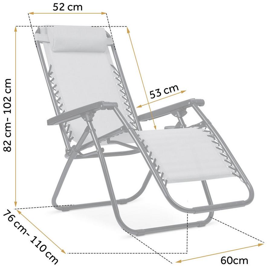 B2X Gartenliege klappbar mit Kissen Set von 2  