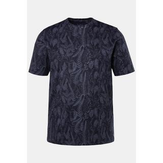 JP1880  T-shirt con mezze maniche e stampa allover blu scuro 