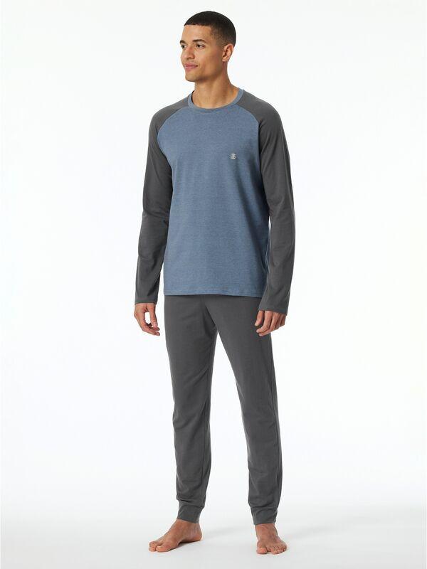 Schiesser Bio Baumwolle Langer Pyjama  