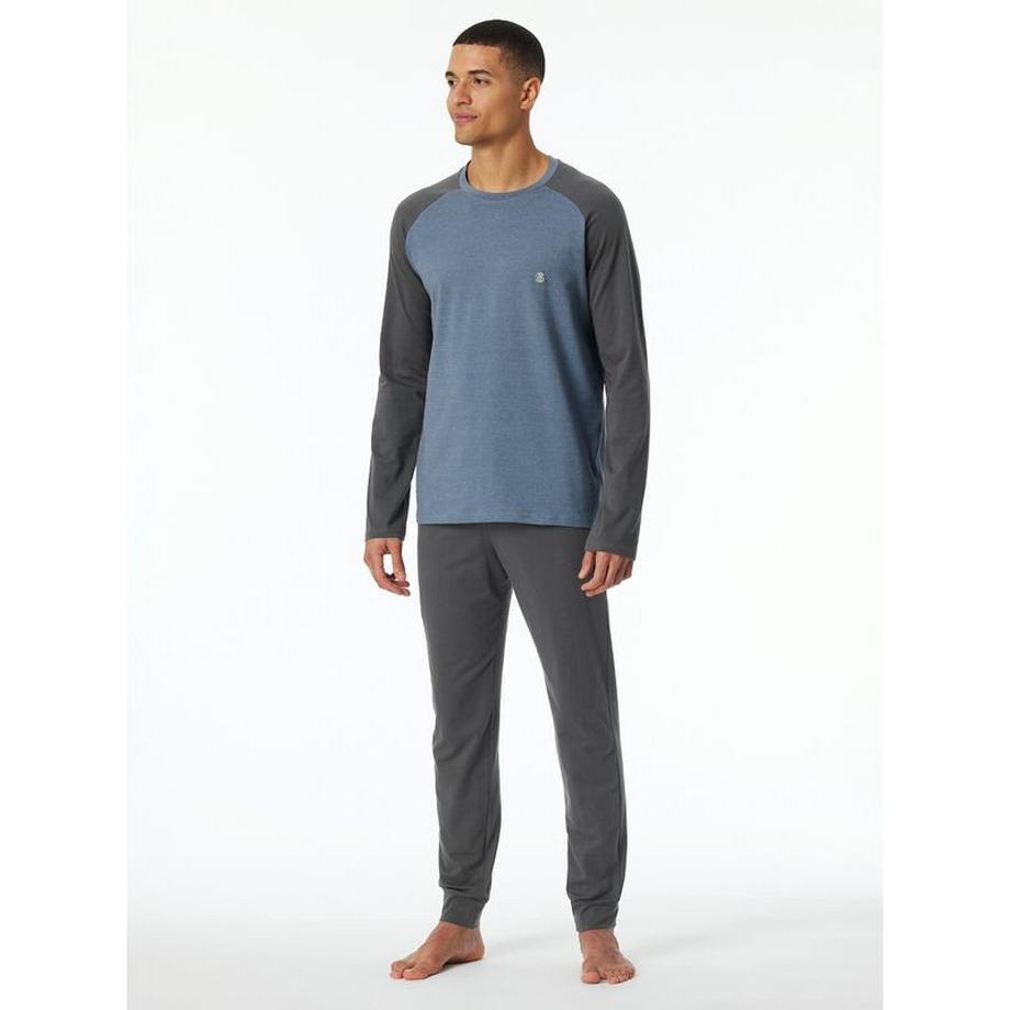 Schiesser Bio Baumwolle Langer Pyjama  