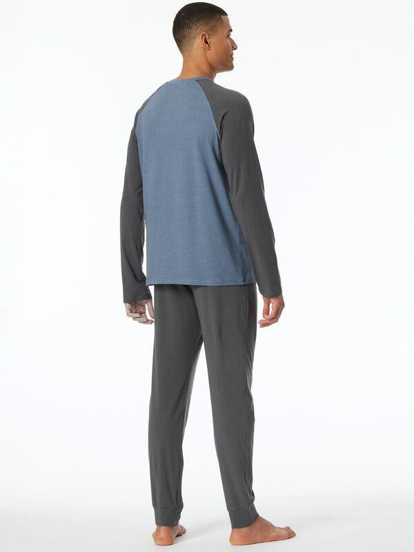 Schiesser Bio Baumwolle Langer Pyjama  