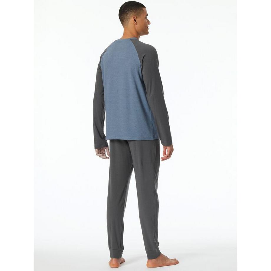 Schiesser Bio Baumwolle Langer Pyjama  
