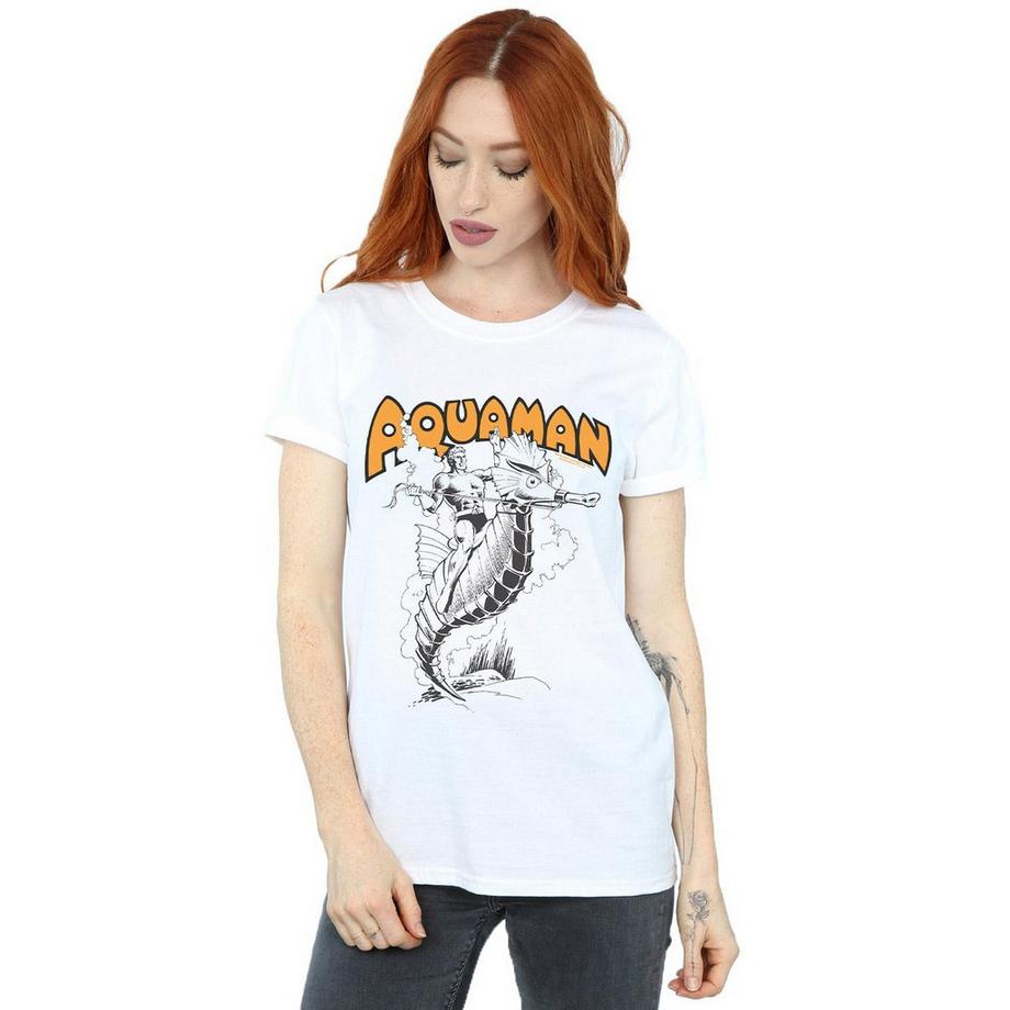 DC COMICS Aquaman Cavalluccio Marino Stampa T-Shirt  
