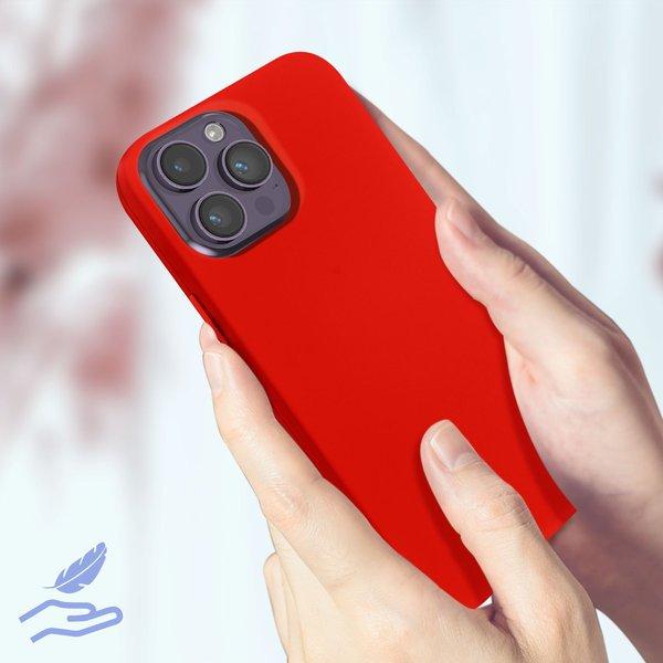 Avizar  Coque iPhone 14 Pro Soft Touch Rouge 