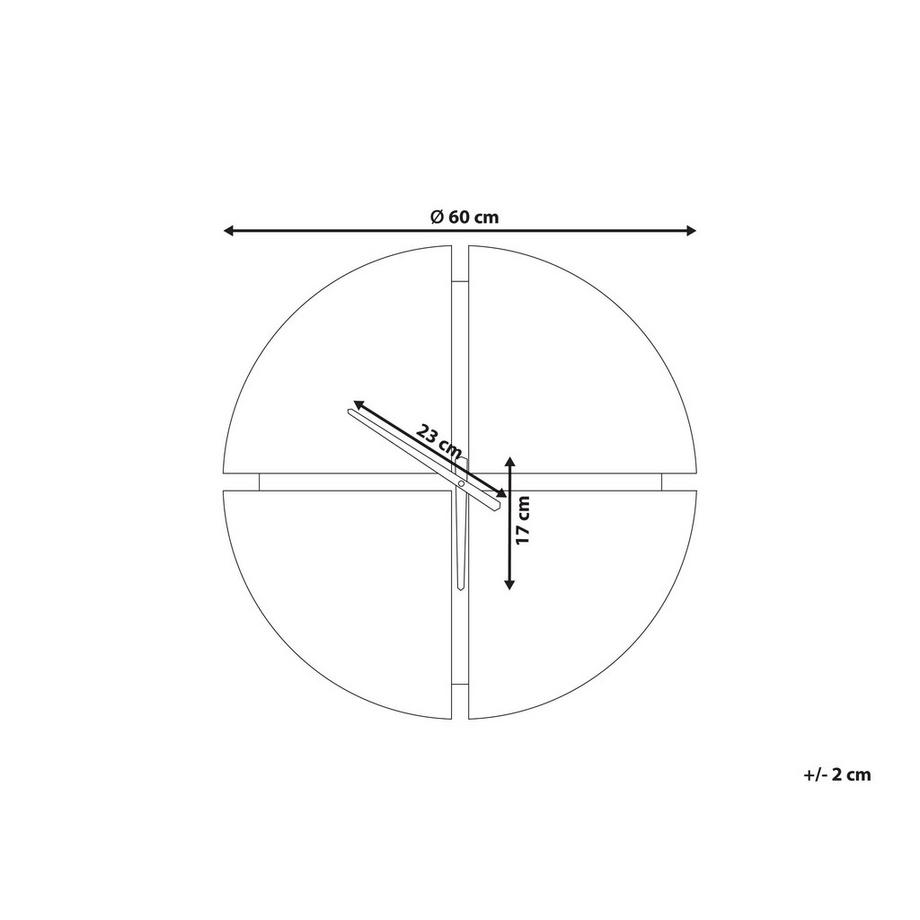 Beliani Wanduhr aus MDF-Platte Klassisch ARAMON  