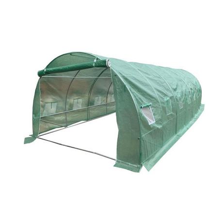 Vente-unique Foliengewächshaus Folientunnel - 24 m² - 800 x 300 x 200 cm - Stahl - IPOMEA  