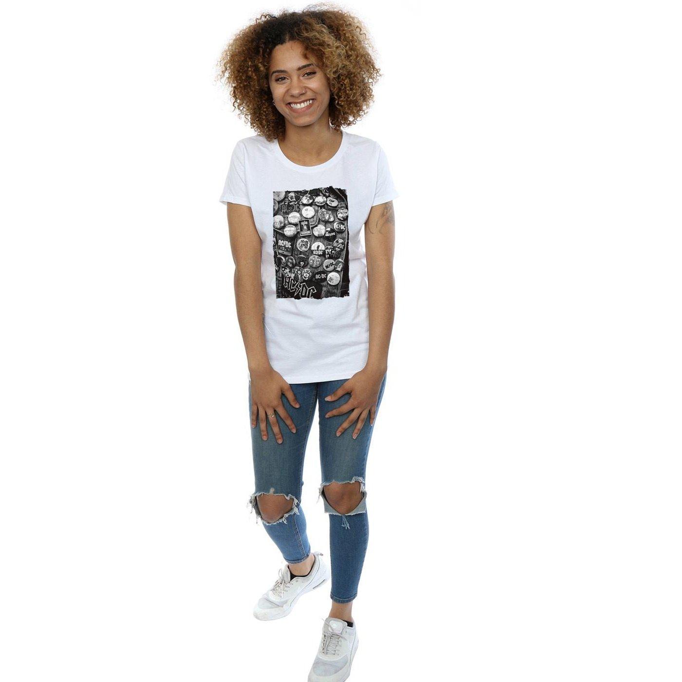 AC/DC ACDC T-Shirt Stampata Maniche Corte  