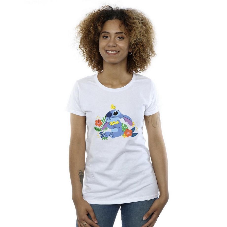 Disney Stitch Imprimé Floral T-Shirt  