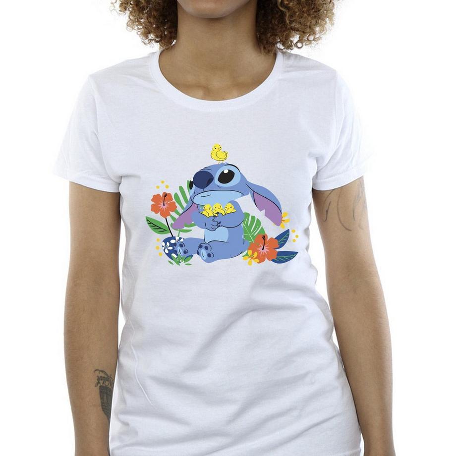 Disney Stitch Imprimé Floral T-Shirt  