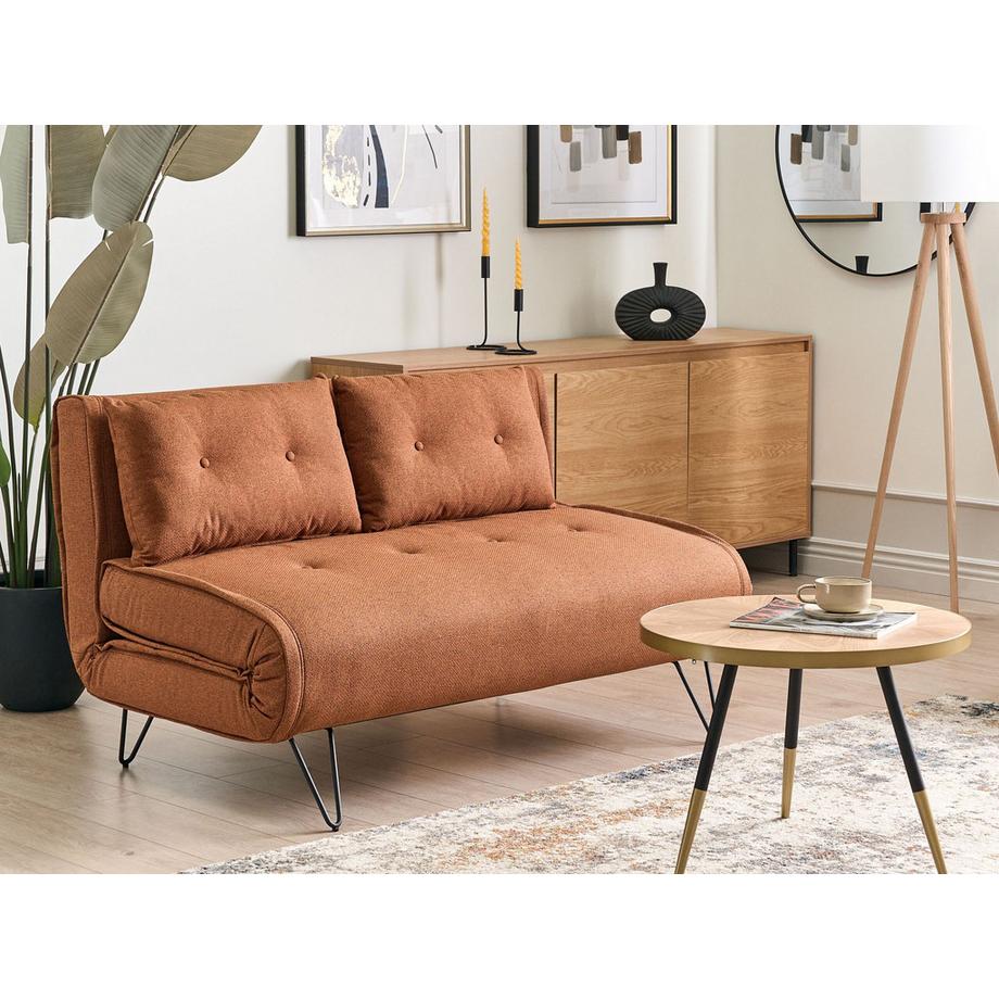 Beliani 2 Sitzer Sofa aus Stoff Glamourös VESTFOLD  
