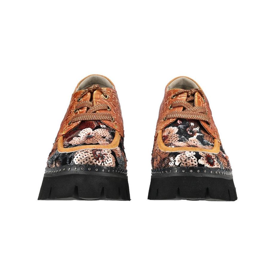 Laura Vita Derbies à Motif Floral et Paillettes  