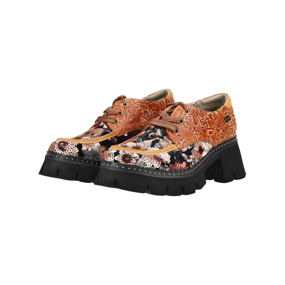 Laura Vita Derbies à Motif Floral et Paillettes  