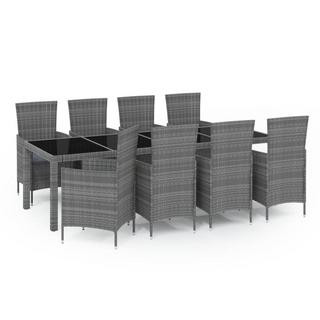 VidaXL set da pranzo da esterno Polirattan  